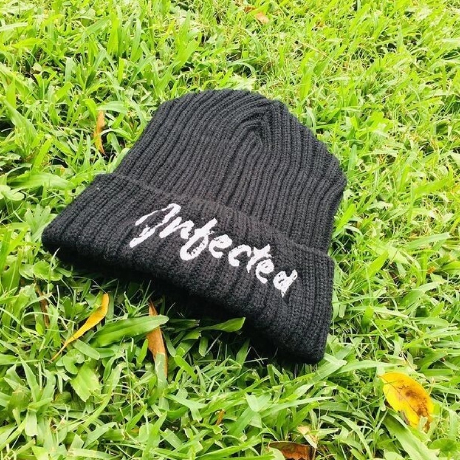 Image of our Beanie Warm hat product from Infected Represent Garments for clothing brand,  Designer Clothing, local brand south africa, clothing brand south africa, best clothing brand durban, best clothing brands in south africa, best clothing brand durban,  Trendy Clothes. Infected Represent Garments clothing brand serving the surrounding Gauteng area.